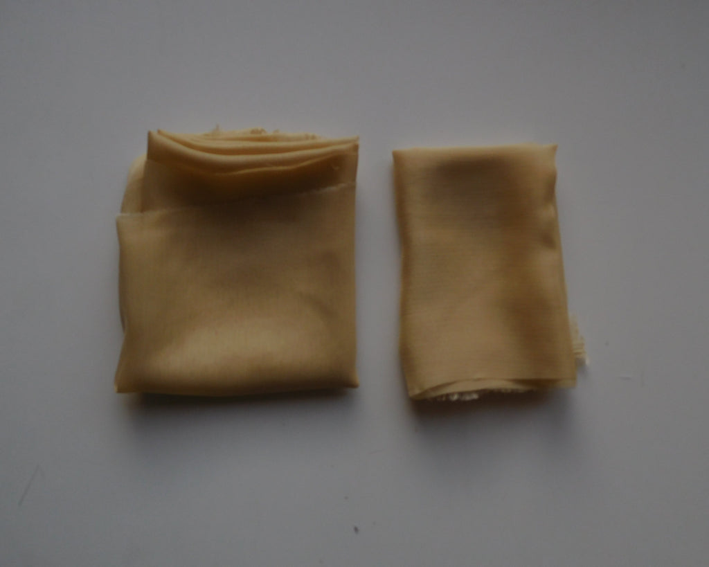 Silk Chiffon, Pale Yellow, Bundle of 2 Designer Offcuts