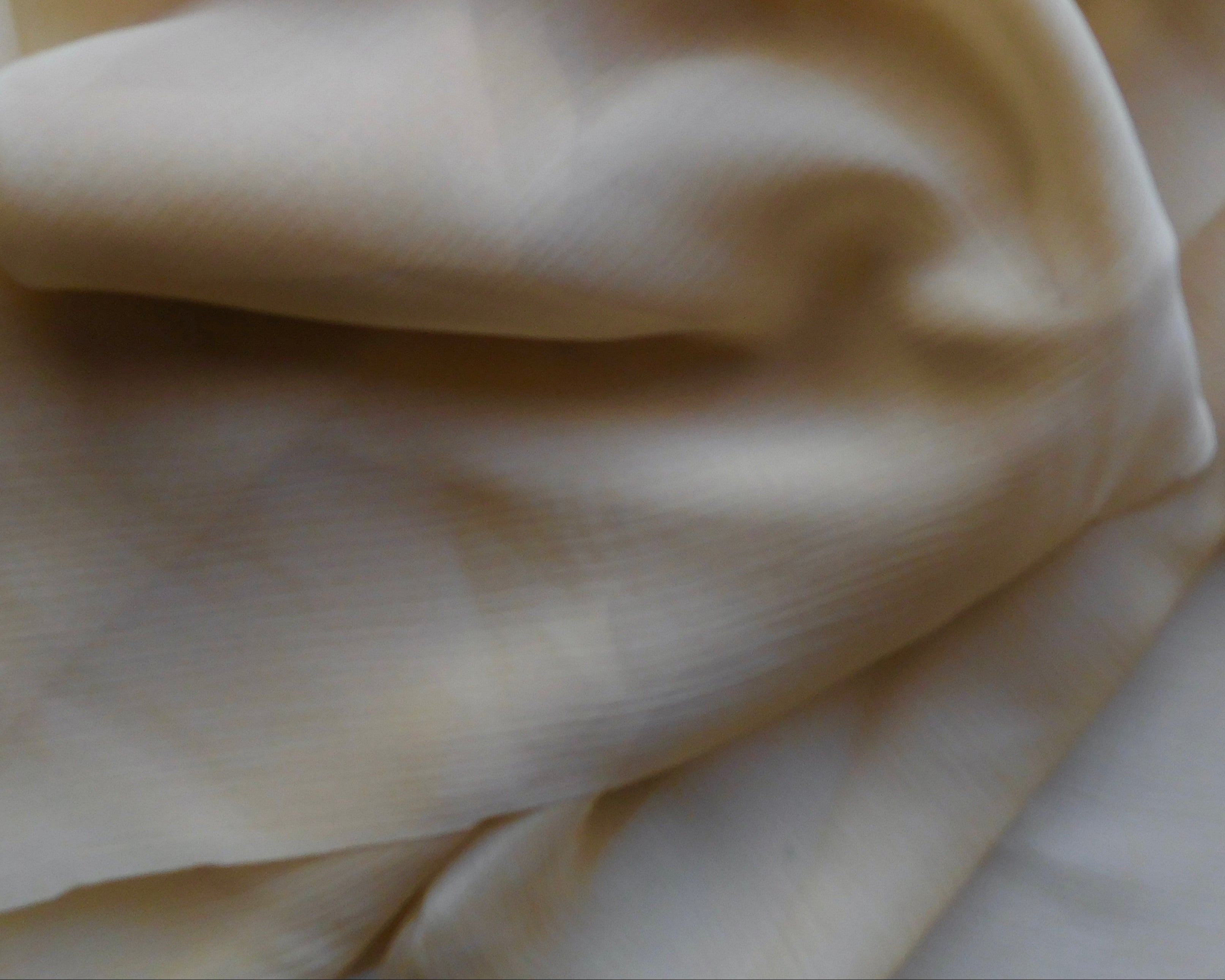 Silk Chiffon, Pale Yellow, Bundle of 2 Designer Offcuts