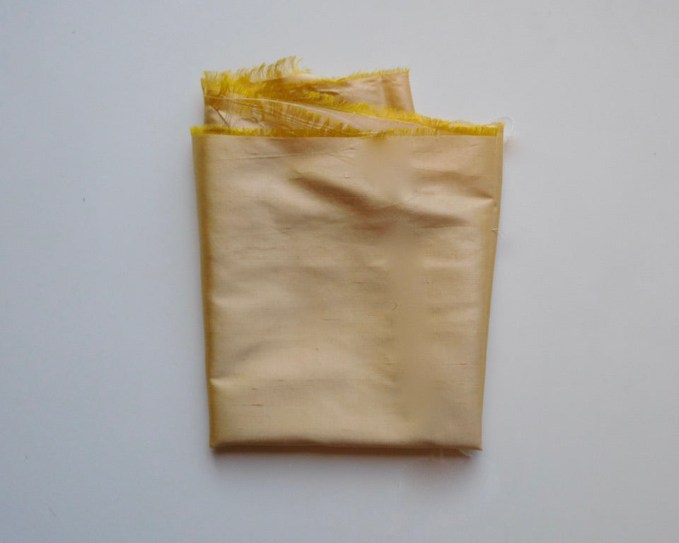 Silk Taffeta, Pale Yellow, (120cmx40cm)