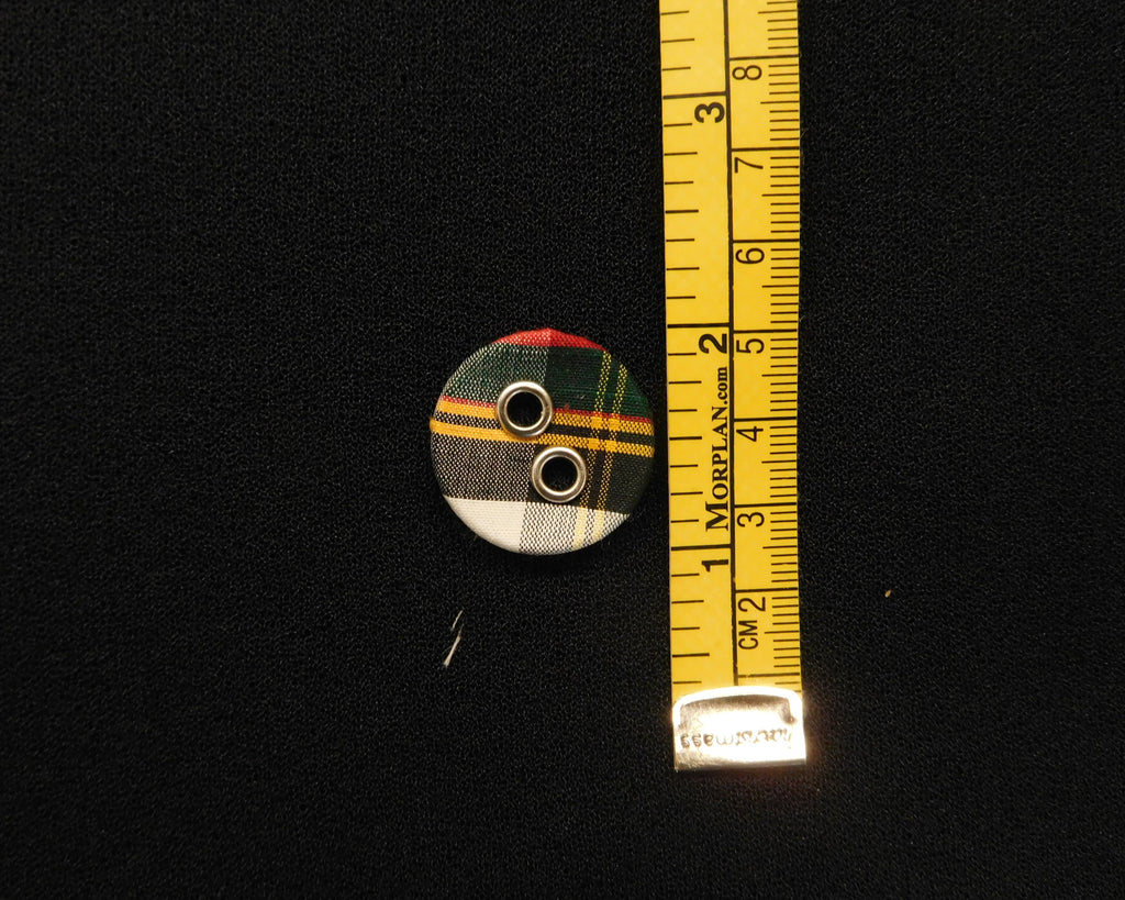 Tartan Buttons, Bag of 6