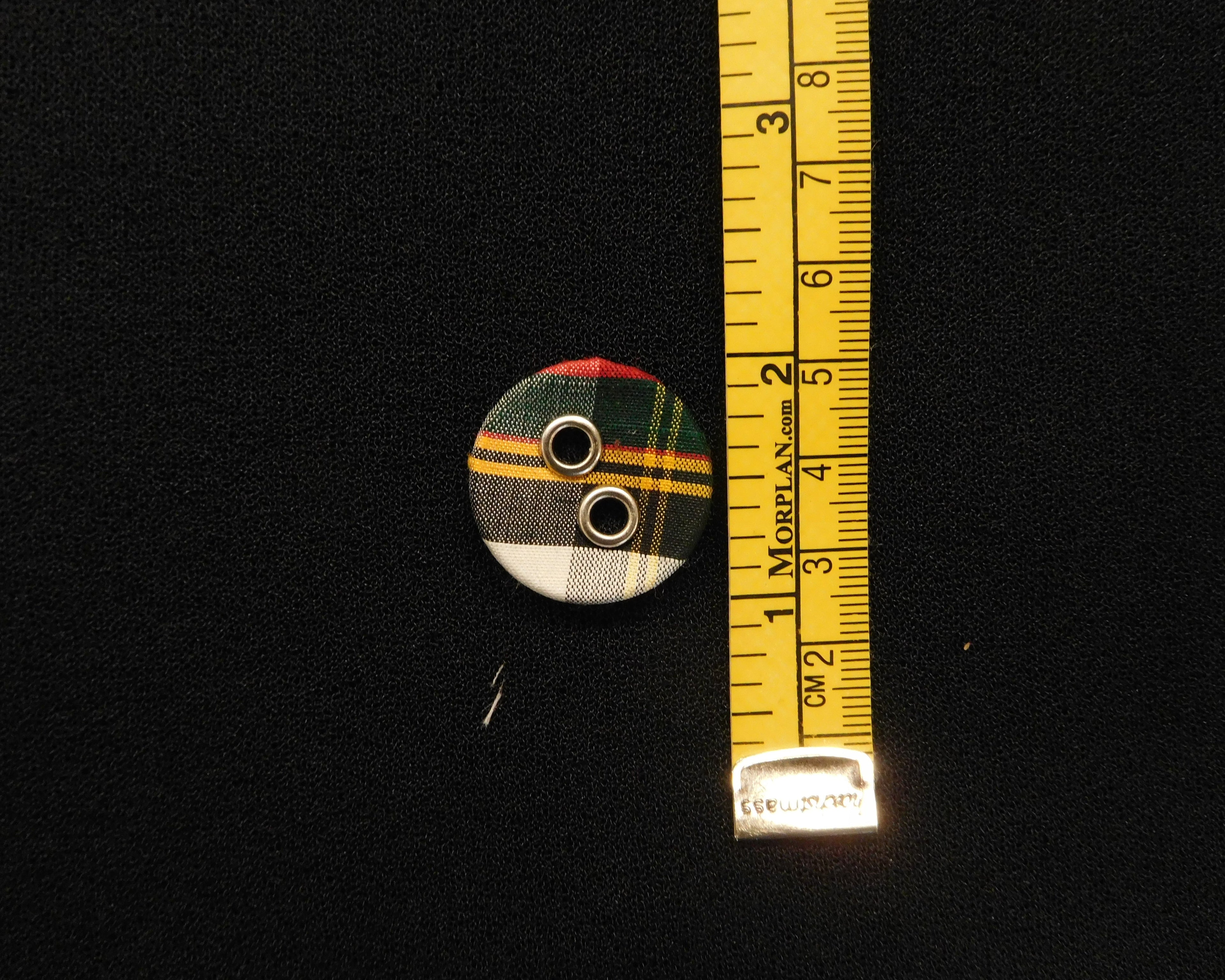 Tartan Buttons, Bag of 6