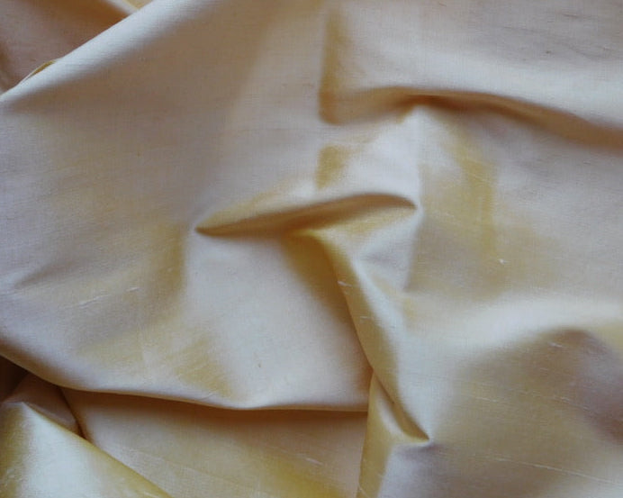 Silk Taffeta, Pale Yellow, (120cmx40cm)