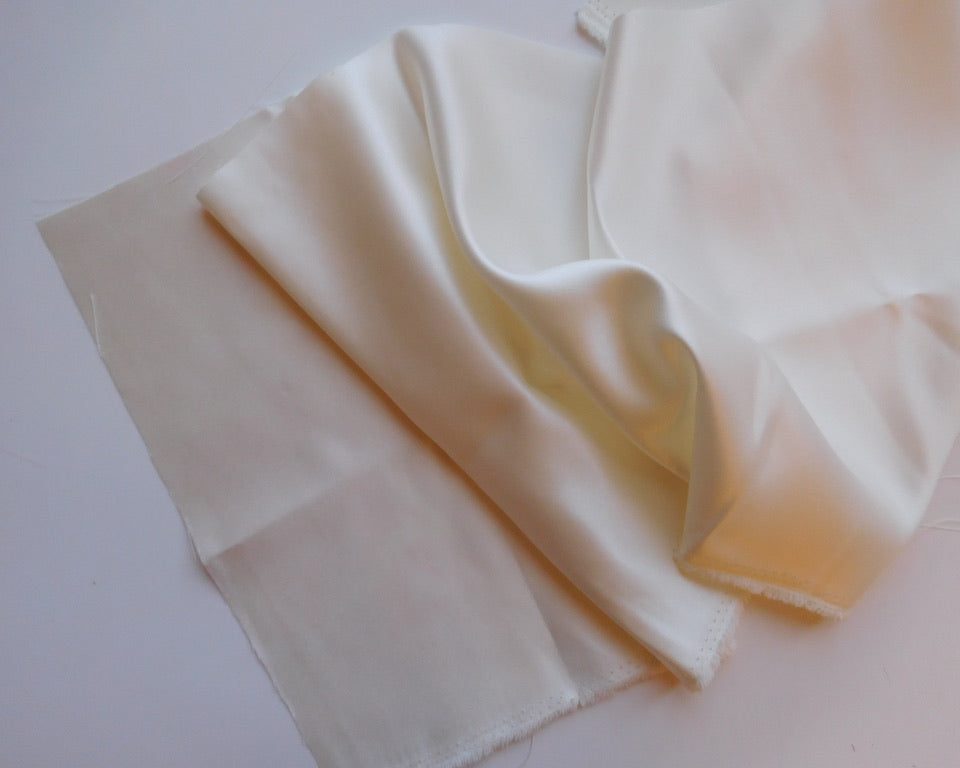 Silk Satin, White, Bundle of 2