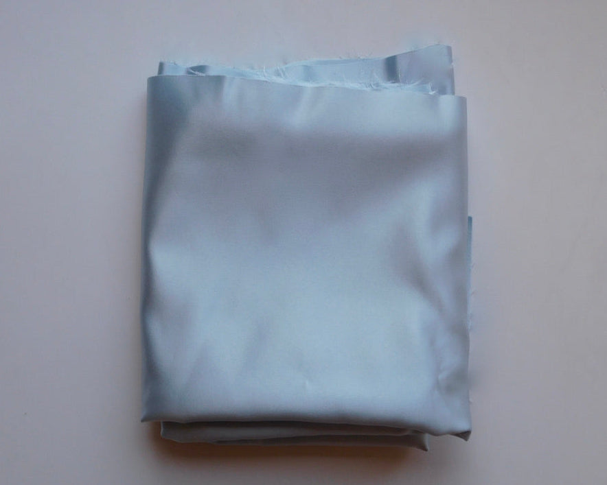 Satin, Pale Blue, (180cmx85cm)