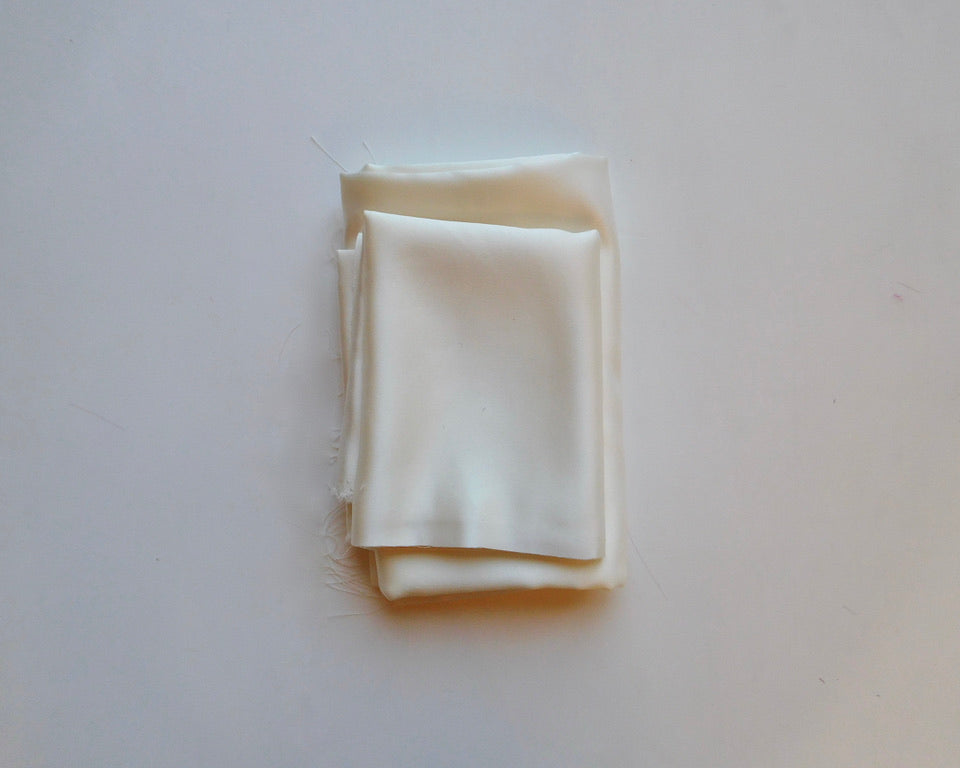 Silk Satin, White, Bundle of 2