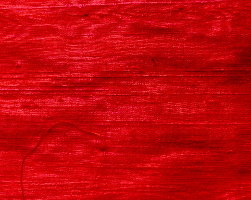 Silk Dupion, Red, (95cm x 48cm) Designer Offcuts