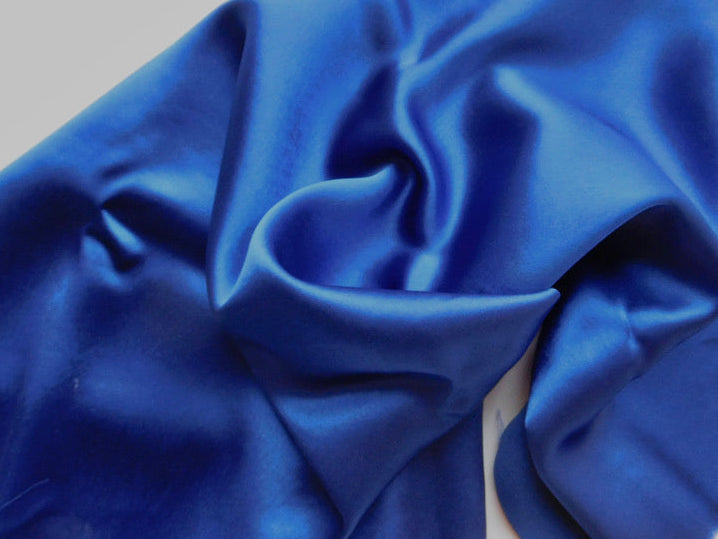 Satin, Royal Blue, (70cm x 55cm) + offcut length