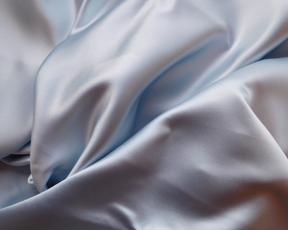 Satin, Pale Blue, (180cmx85cm)
