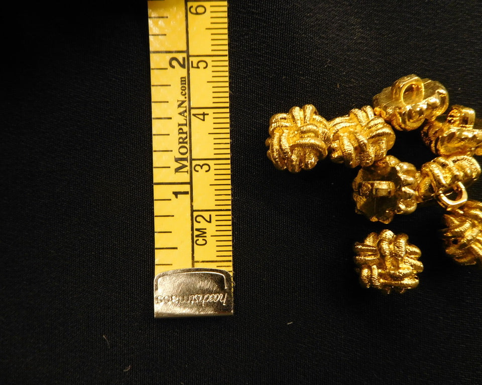 Knot Stud Buttons, Gold, Bag of 8