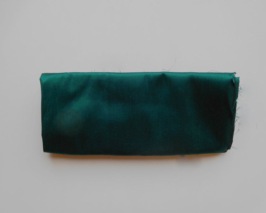 Silk Taffeta, Emerald Green, (170cmx75cm)