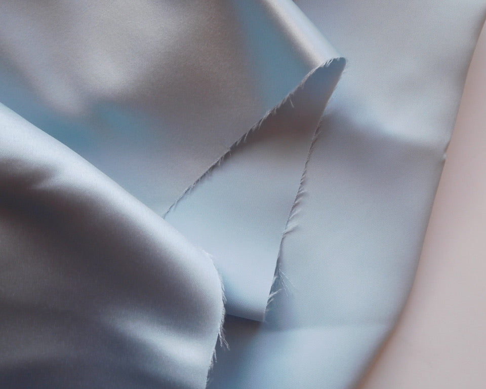 Satin, Pale Blue, (180cmx85cm)