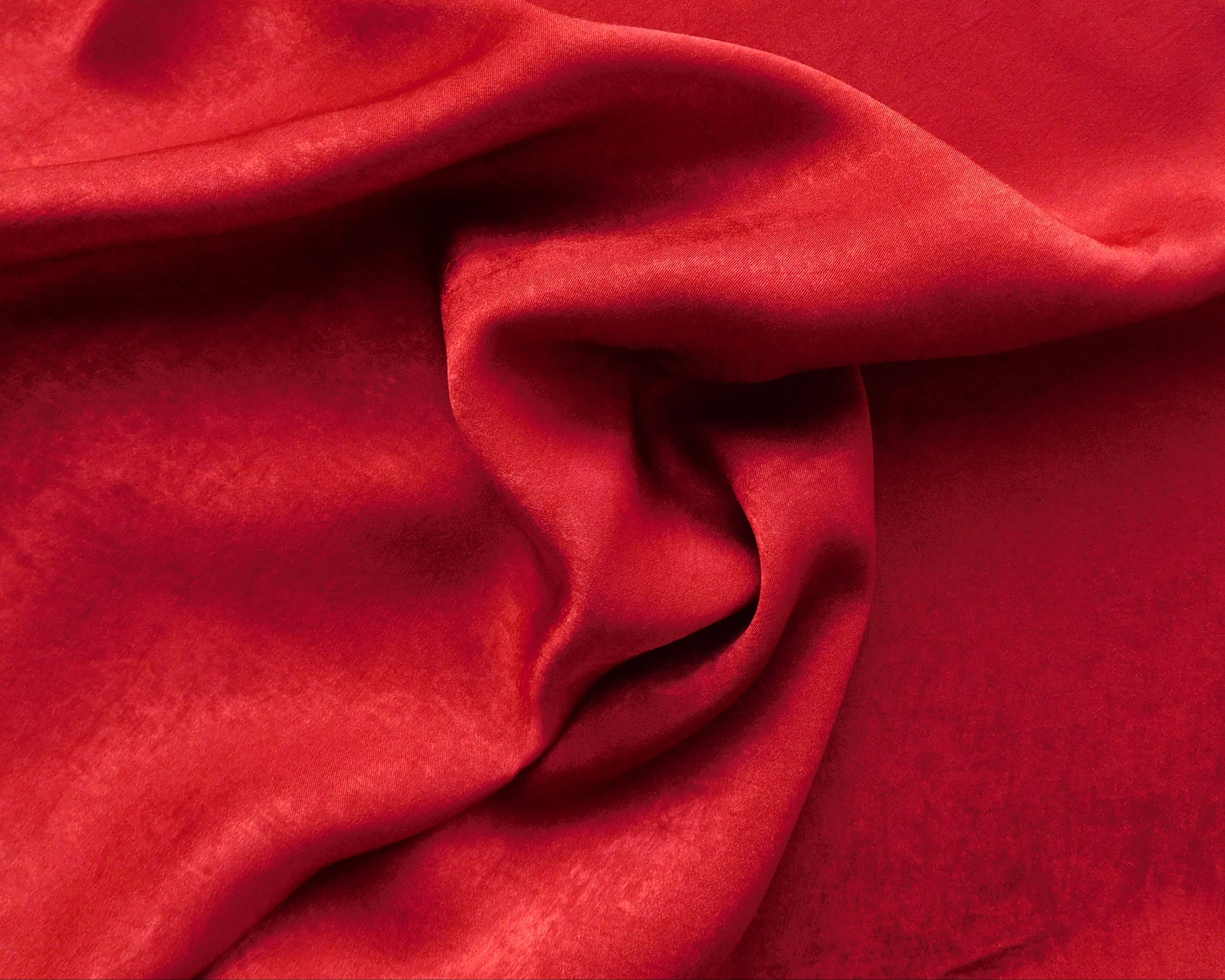 Satin Fame, Crimson, (70x50cm) Designer Offcuts
