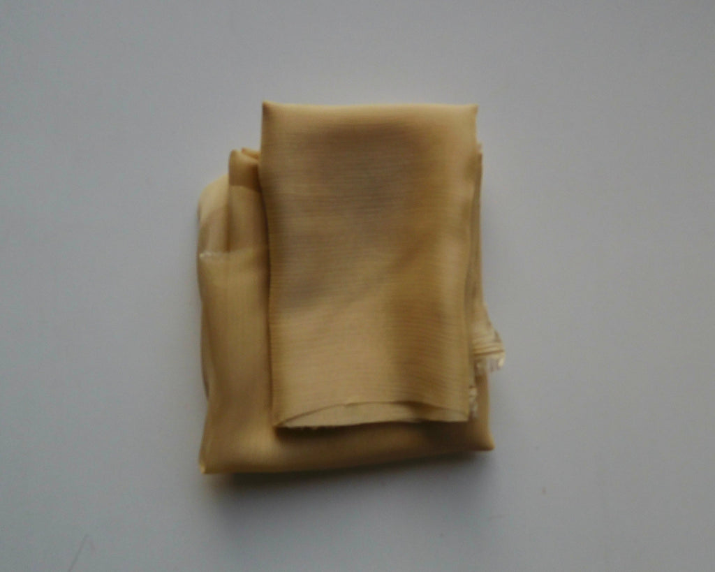 Silk Chiffon, Pale Yellow, Bundle of 2 Designer Offcuts