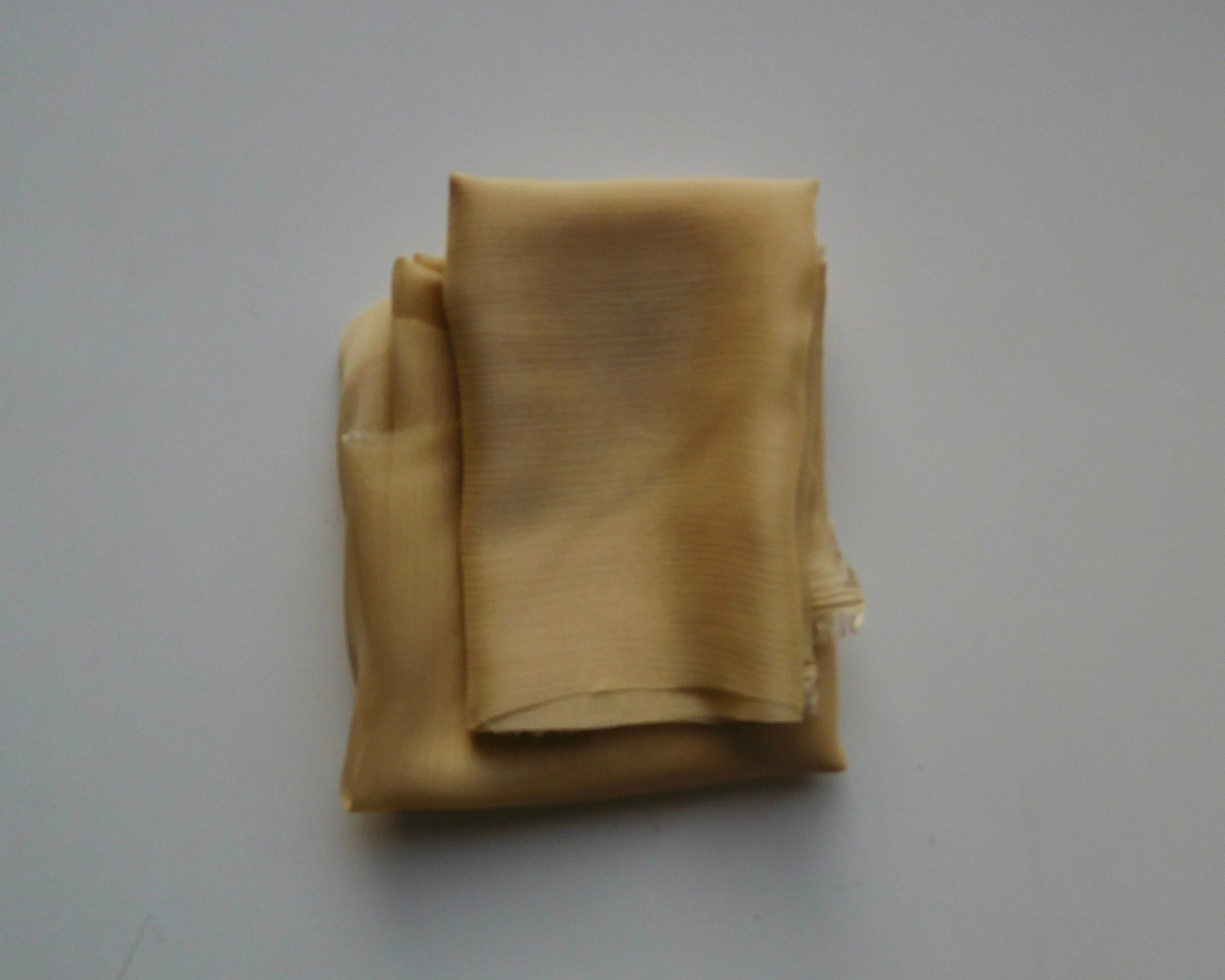 Silk Chiffon, Pale Yellow, Bundle of 2 Designer Offcuts