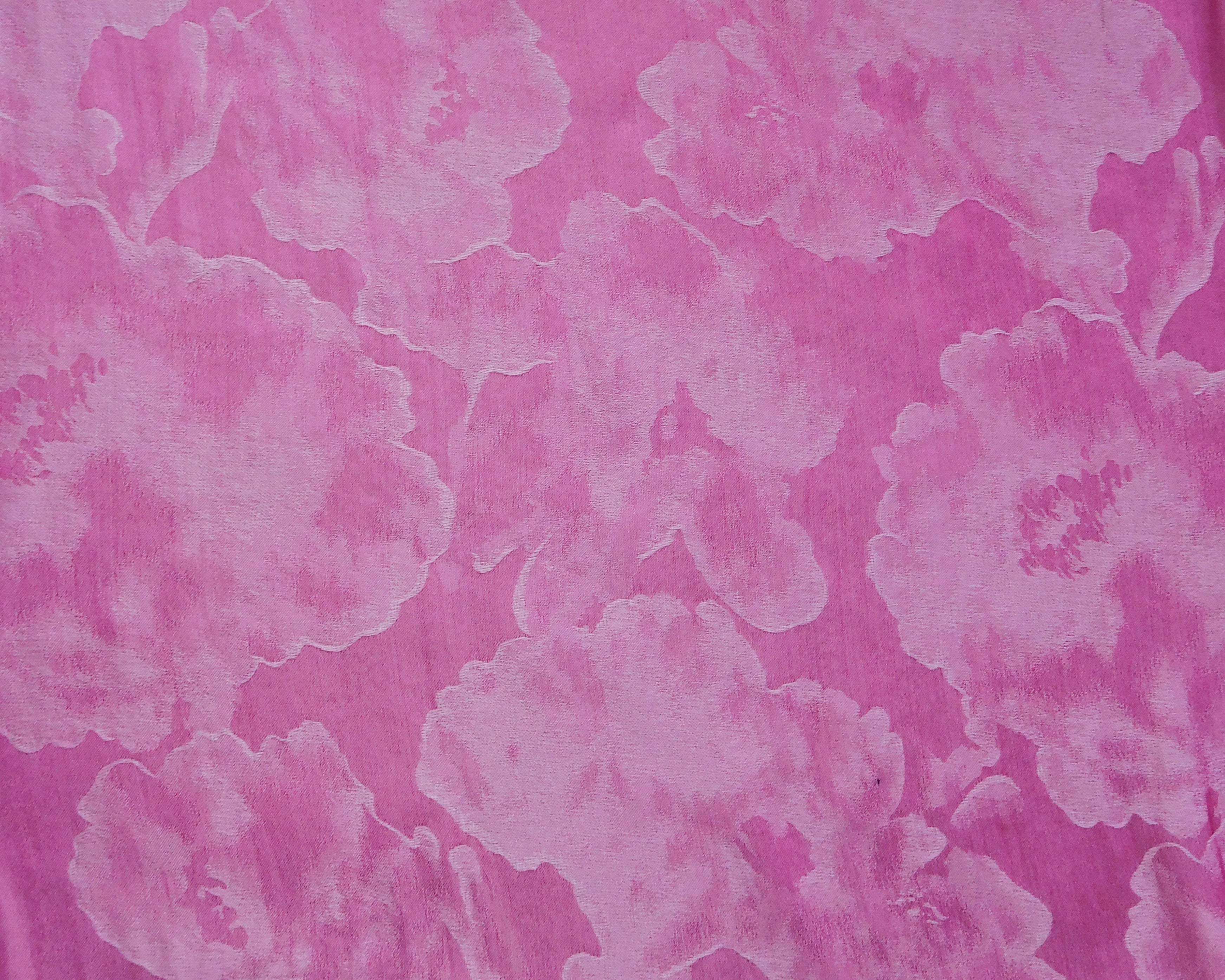 Double Faced Floral Organza, Fuchsia, (145x55cm) Designer Offcuts