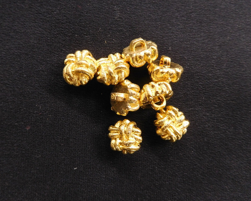 Knot Stud Buttons, Gold, Bag of 8