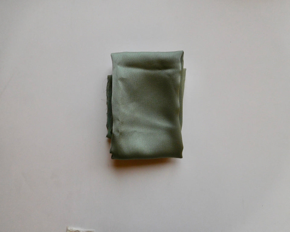 Silk Crepe, Moss Green, Bundle of 3 Designer Offcuts