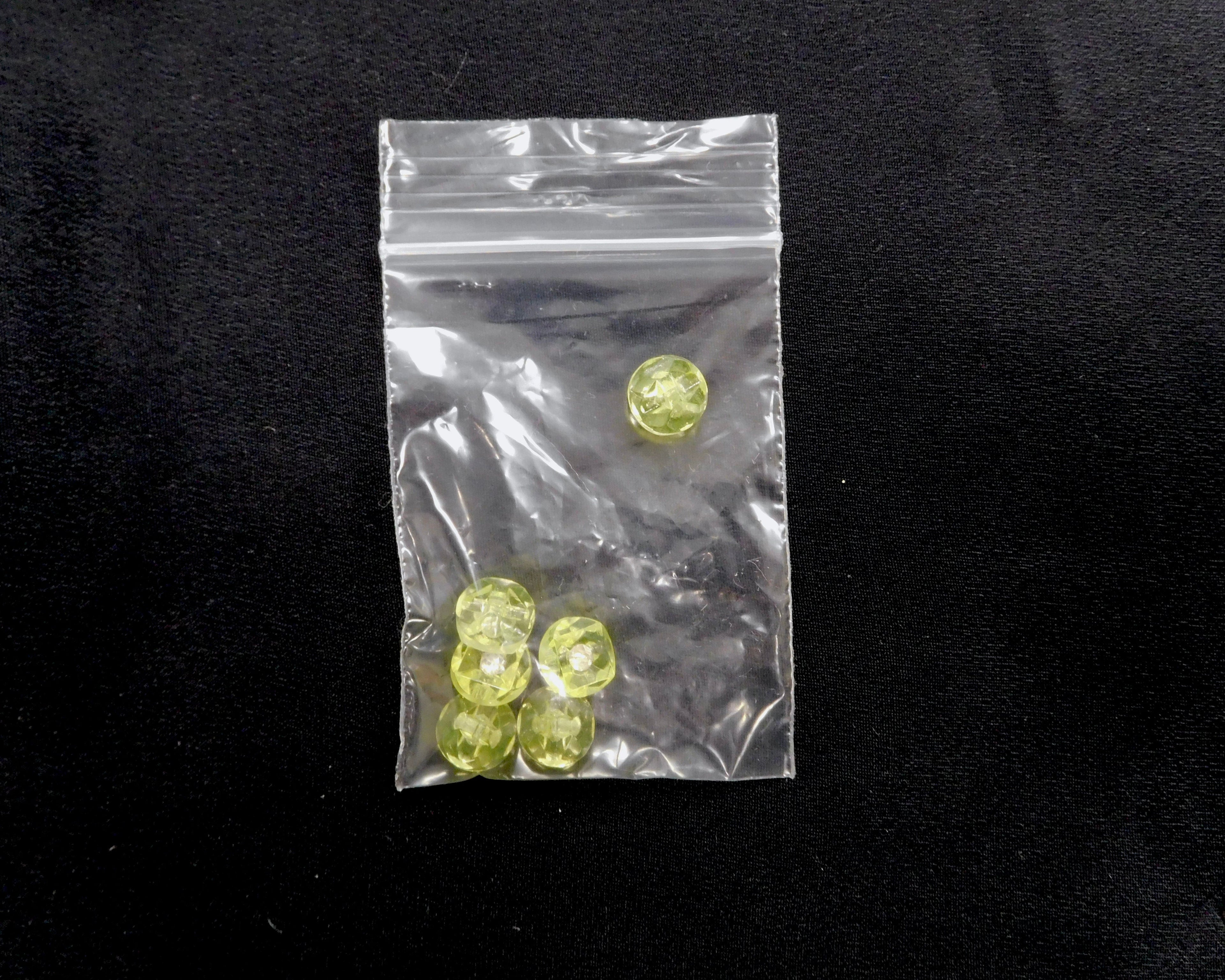 Geometric Diamond Button, Light Green, Bag of 6