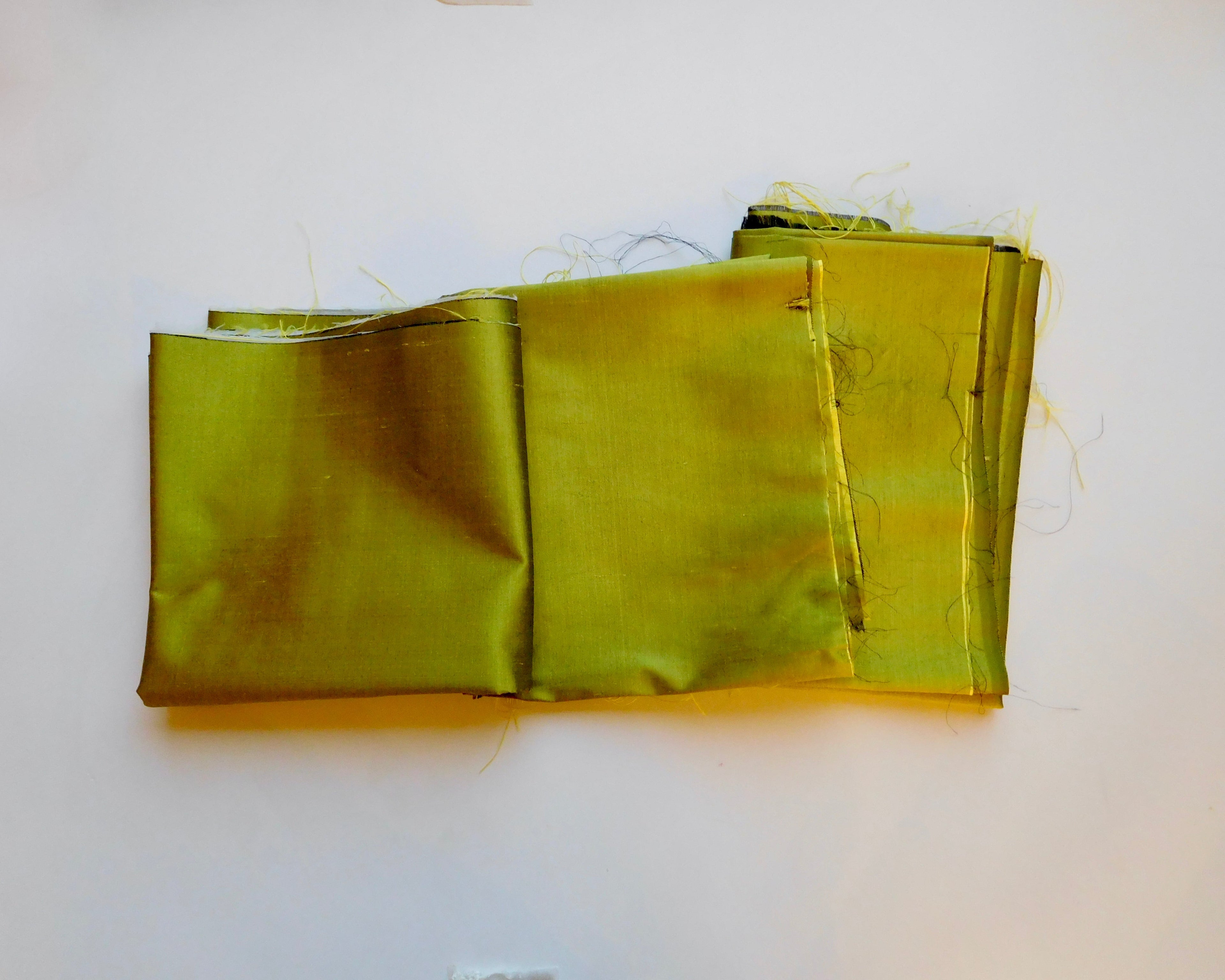 Silk Dupion, Green, Bundle of 3 Designer Offcuts