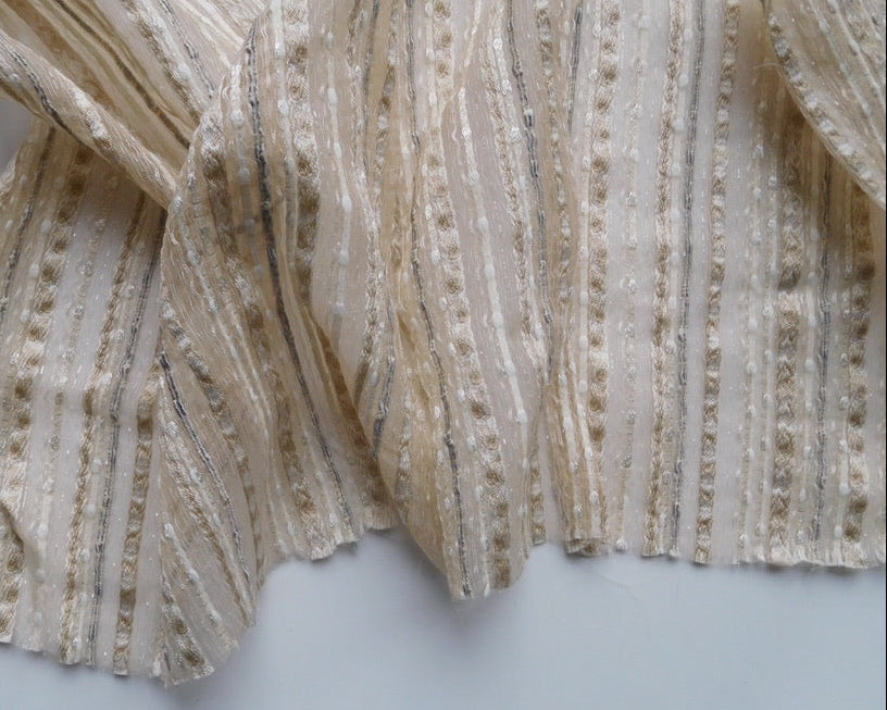 Woven Jacquard, Gold/White, Bundle of 2 Designer Offcuts