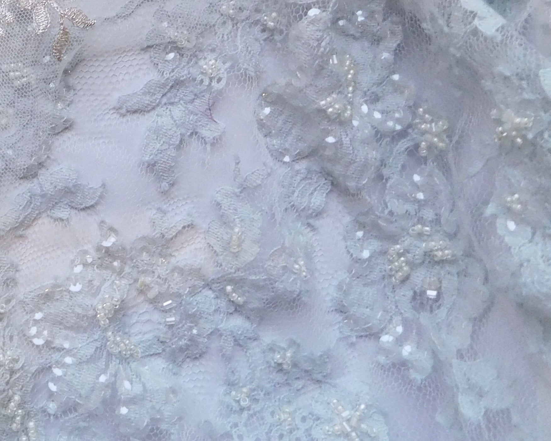 Beaded Lace, Blue and Gold Hues, Bundle of 4