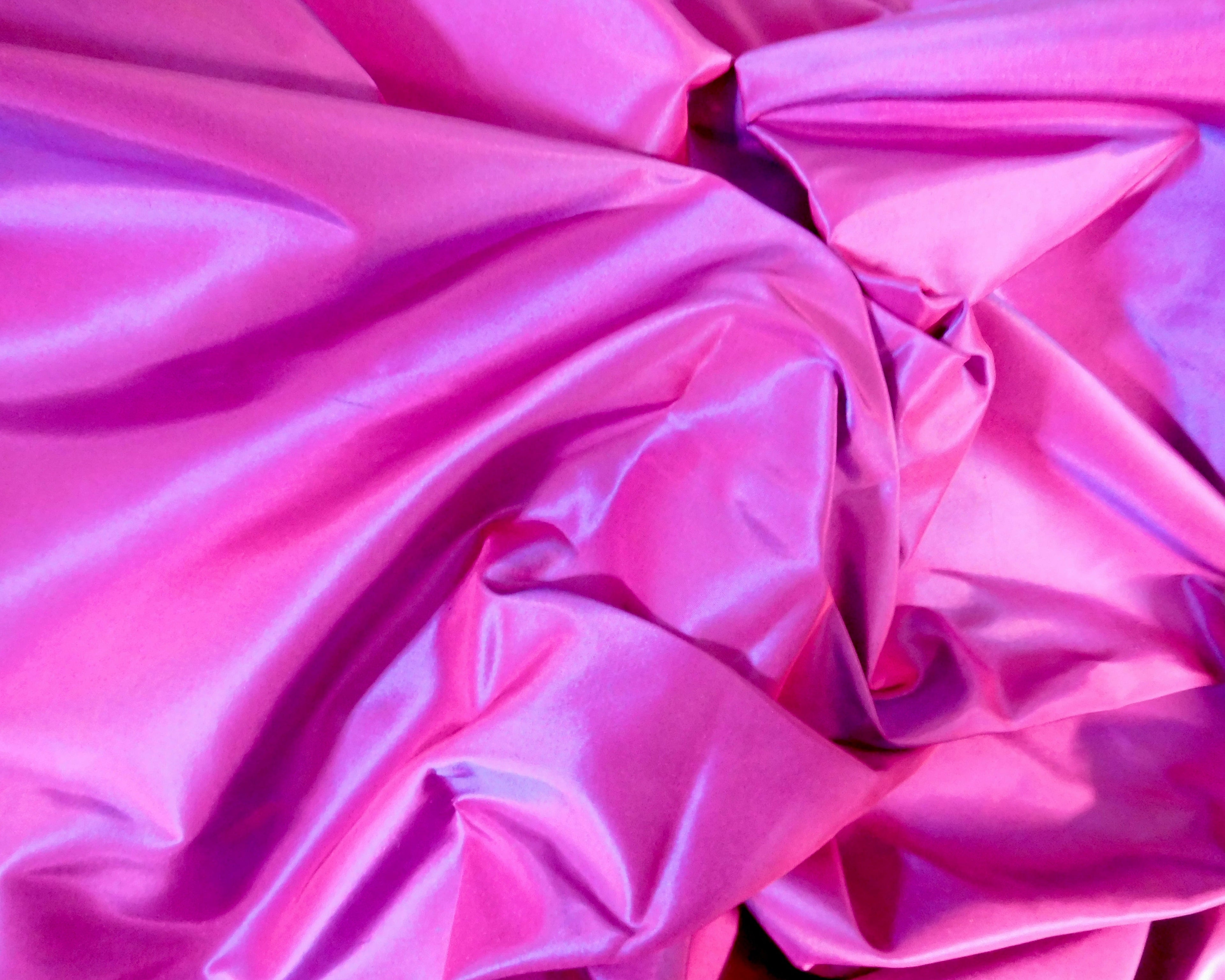 Silk Taffeta, Fuchsia Pink, (140cmx70cm)