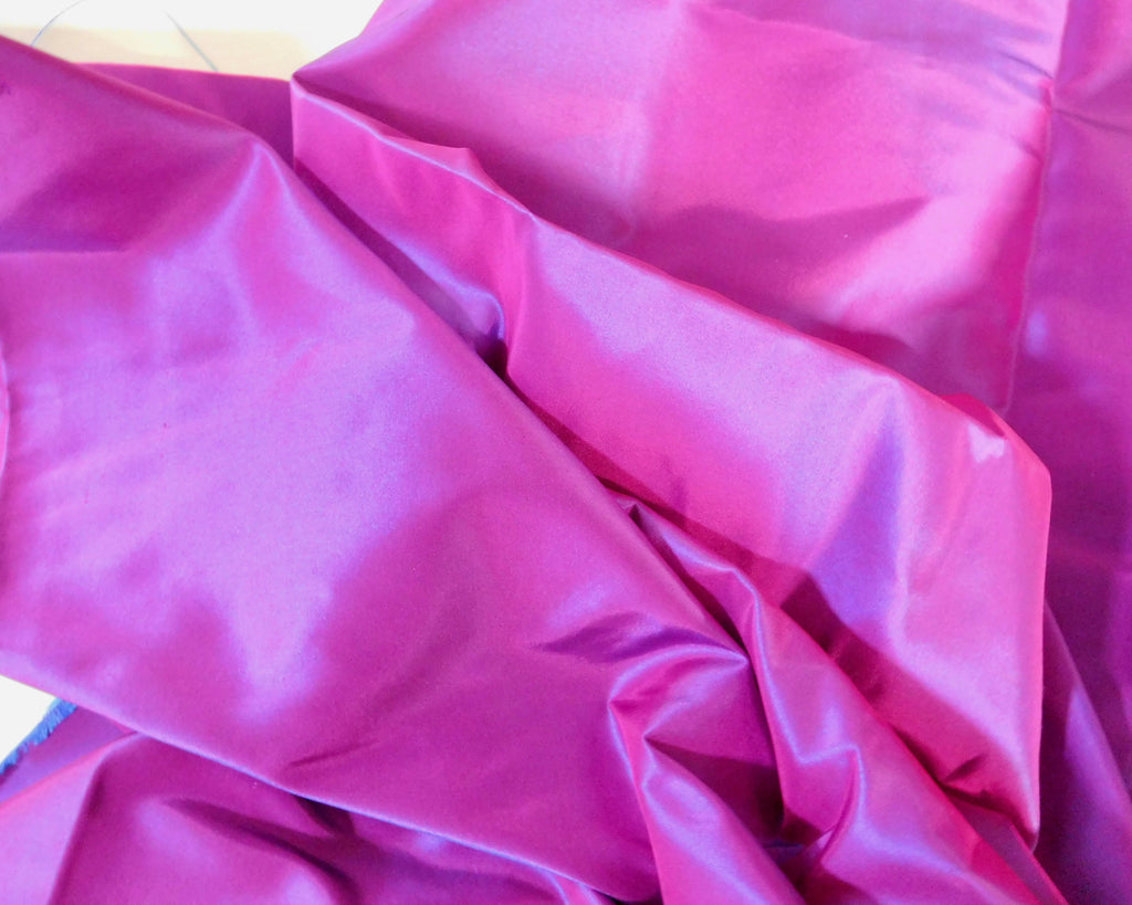 Silk Taffeta, Fuchsia Pink, (140cmx70cm)
