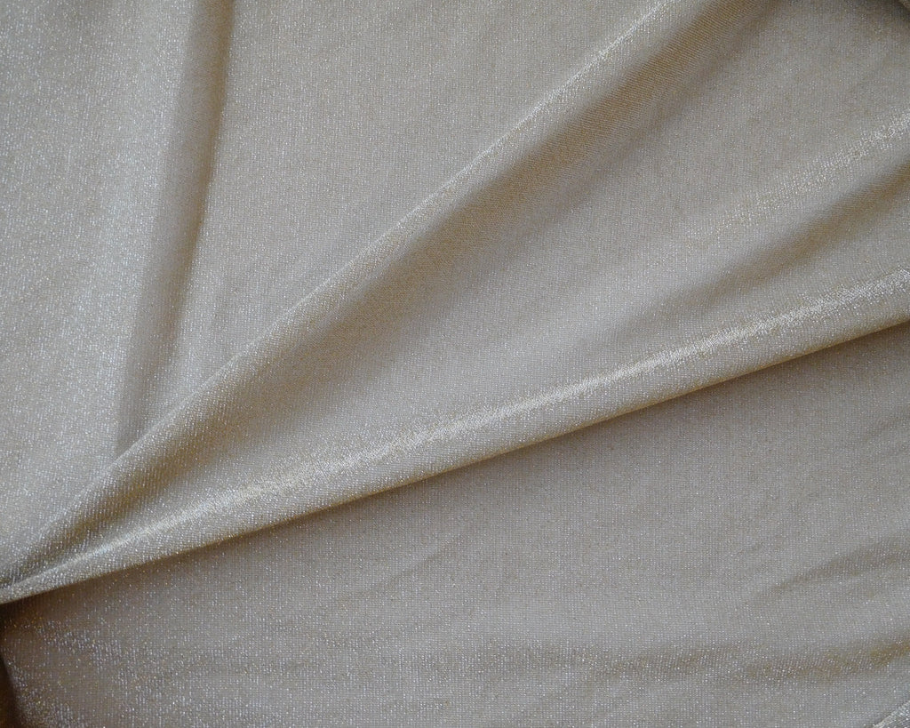 Metallic Lurex Fabric, Stretch Jersey, Gold Sparkle (95cmx210cm)