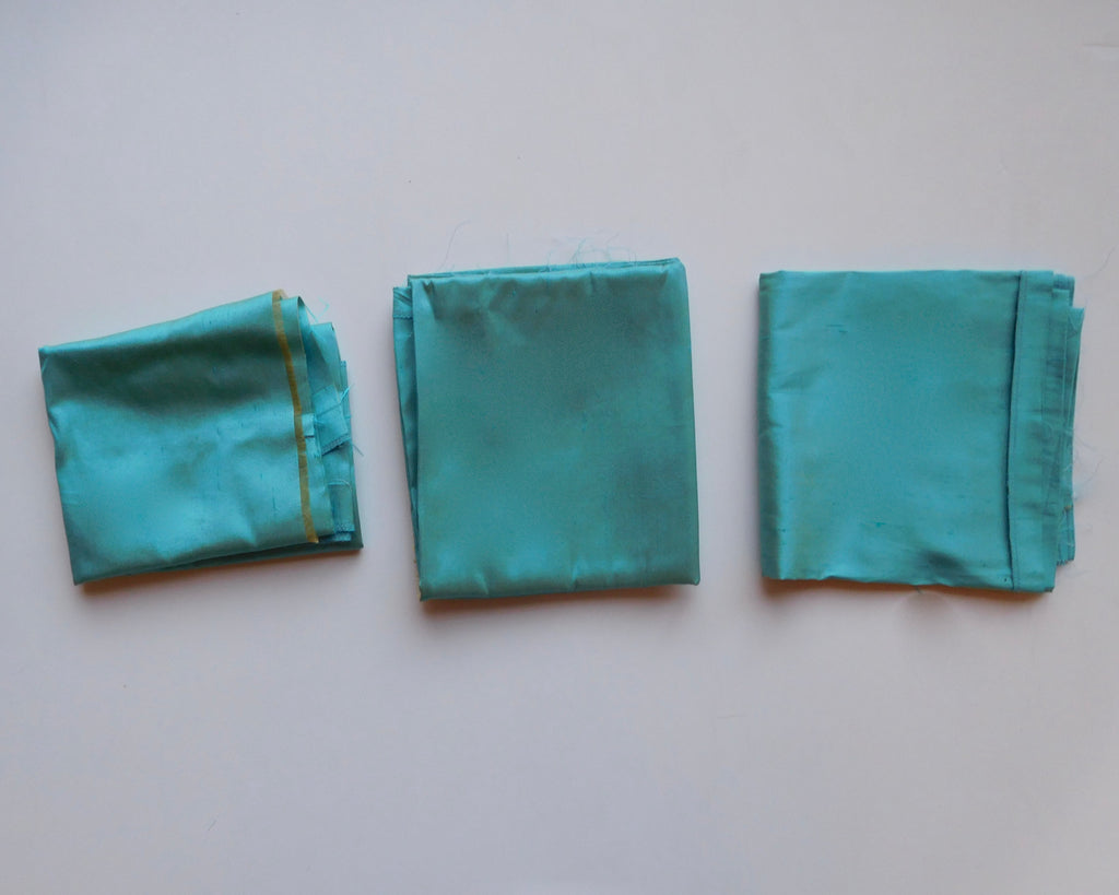 Silk Dupion, Bright Blue, Bundle of 3