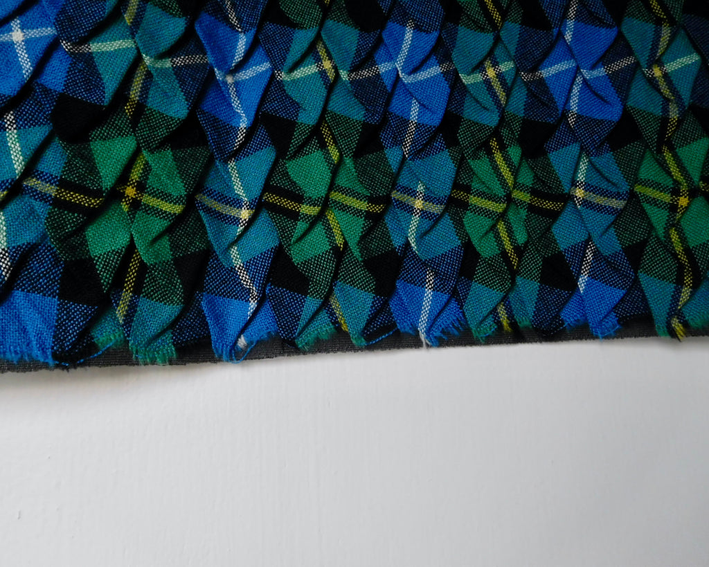 Pleated Tartan, (60cm x 55cm) Designer Offcuts