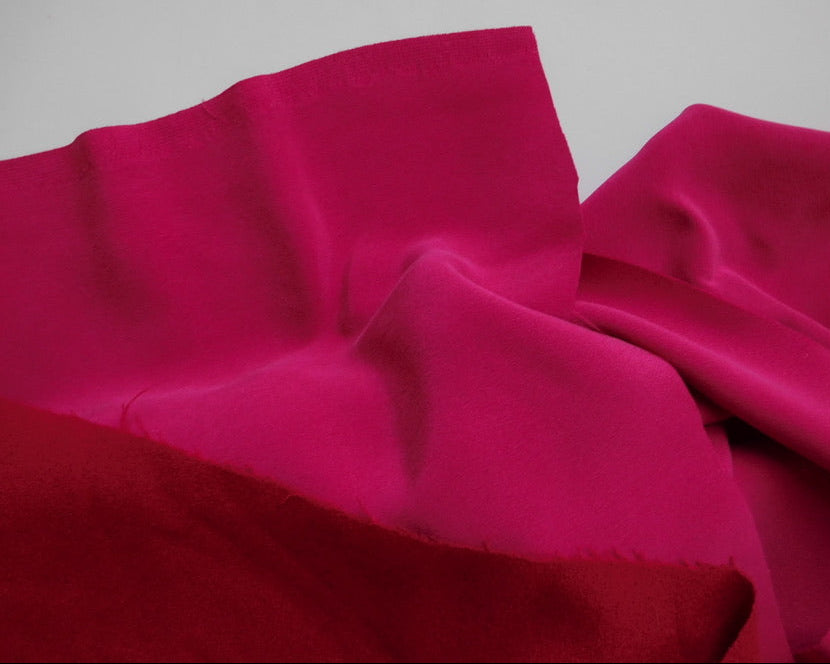 Sandwash Silk and Crepe, Red/Pink, Bundle of 3 Designer Offcuts