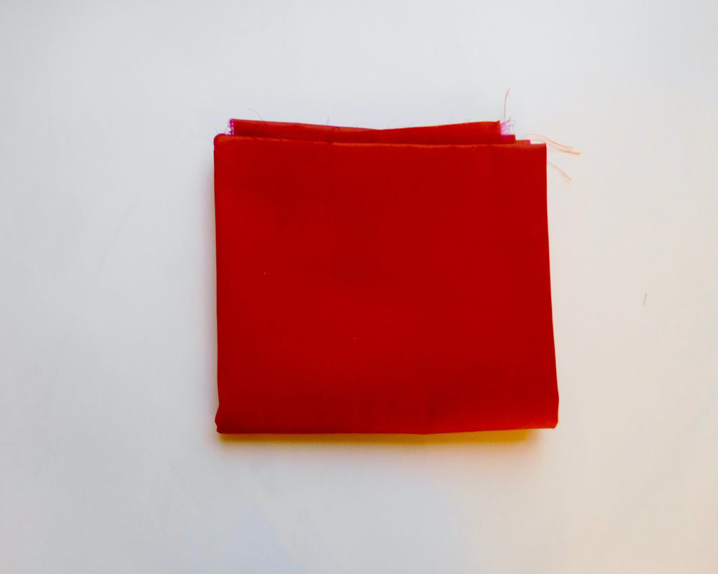 Silk Dupion, Orange/Red, (95cmx45cm) + Remnant Measurement Designer Offcuts